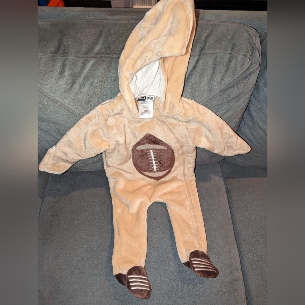Mick Mack Football Bunting Suit Size 0-3 Months Used, Like New Condition